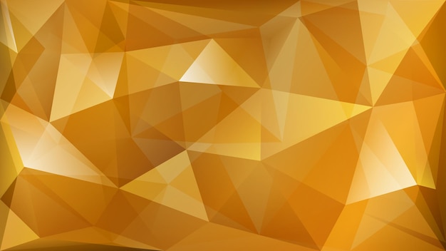 Abstrait polygonal de nombreux triangles aux couleurs jaunes