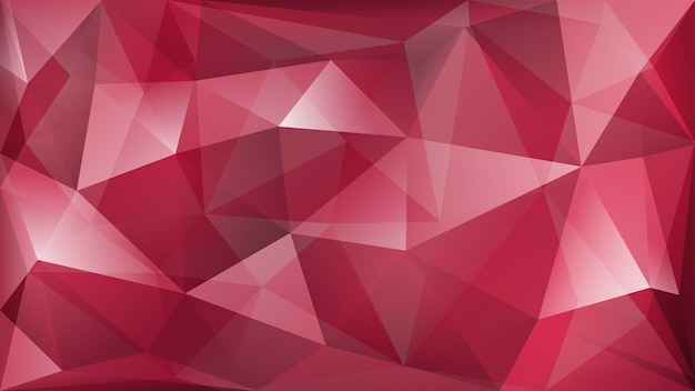 Abstrait polygonale de nombreux triangles en couleurs rouges