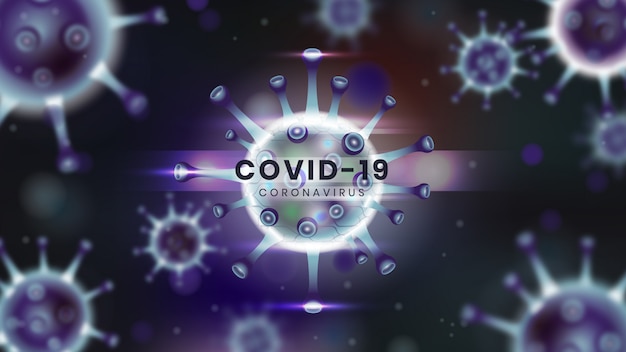 Abstrait réaliste de coronavirus