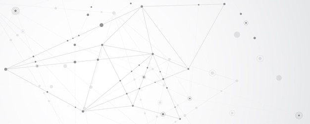 Abstrait reliant les points d'innovation et le concept de communication en ligne