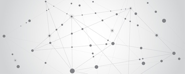 Abstrait reliant les points d'innovation et le concept de communication en ligne