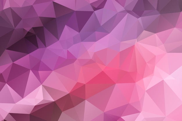 Abstrait rose low poly de cristal