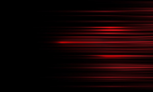 Abstrait rouge rapide haute vitesse technologie de mouvement de lumière futuriste design créatif fond vectoriel