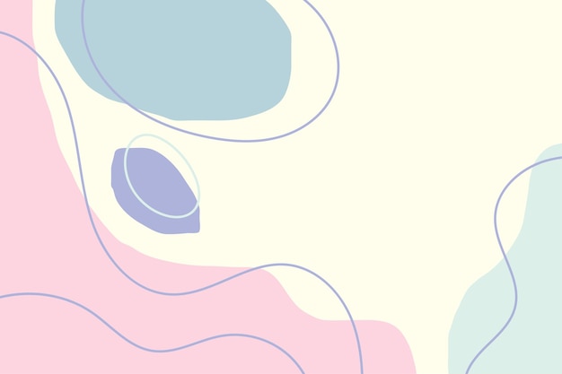 Vecteur abstrait simple blob avec des lignes