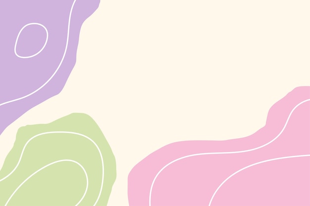 Abstrait simple blob avec des lignes