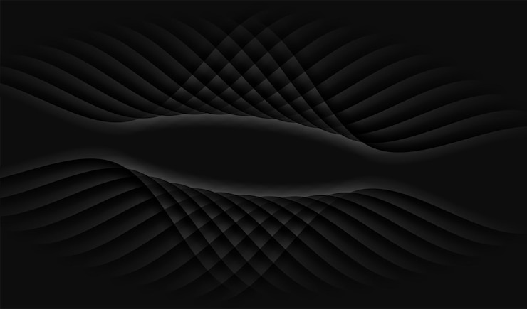 Vecteur abstrait sombre géométrique noir design vague bannière motif fond brochure site web flyer page