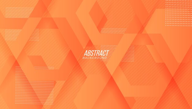 Abstrait de technologie dégradé orange pêche moderne avec des formes géométriques