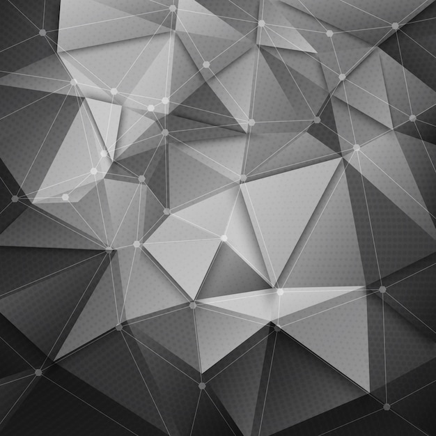 Abstrait de la technologie de la structure polygonale