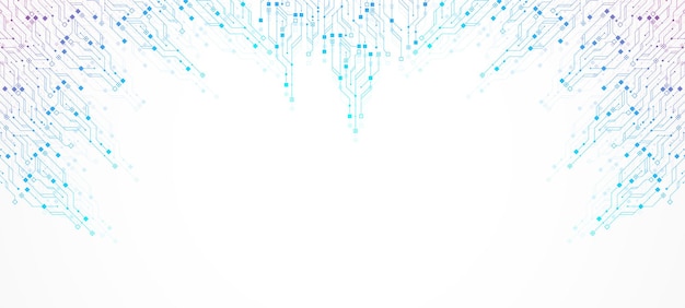 Abstrait avec texture de carte de circuit imprimé de technologie de haute technologie. Fond d'écran abstrait de la bannière du circuit imprimé. Illustration vectorielle de carte mère électronique