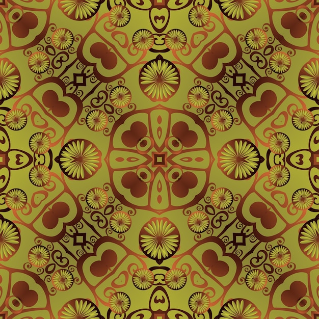 Abstrait texturé sans couture en marron combiné avec de l'or jaune