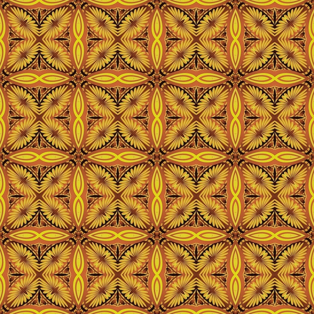 Abstrait texturé sans soudure en or jaune combiné avec du marron