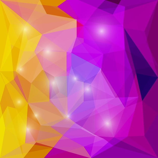 Abstrait Triangulaire Polygonal De Couleur Vive Avec Des Lumières éblouissantes à Utiliser Dans La Conception De Cartes, Invitations, Affiches, Bannières, Pancartes Ou Couverture De Panneau D'affichage