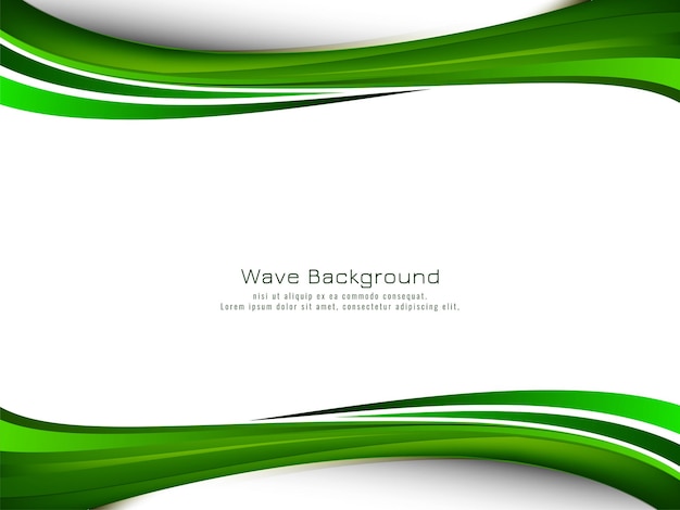 Abstrait vague verte moderne