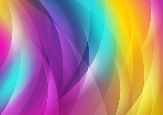Abstrait de vagues brillantes colorées