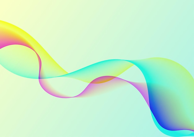 Vecteur abstrait de vagues colorées