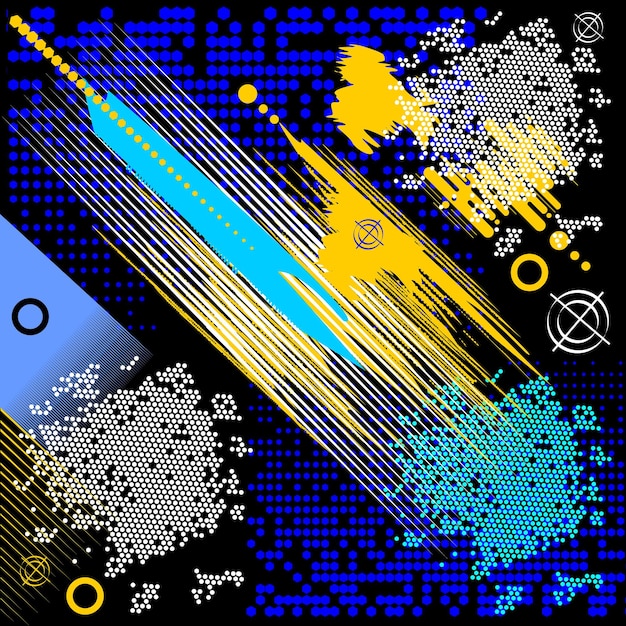 abstrait avec vecteur de demi-teintes