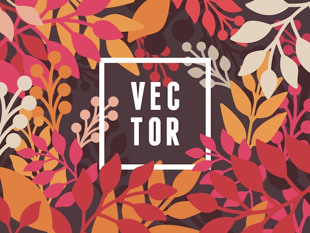 Abstrait Vector avec feuilles