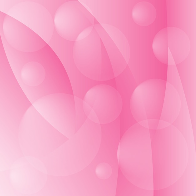 Abstrait Vector rose avec des cercles et des courbes