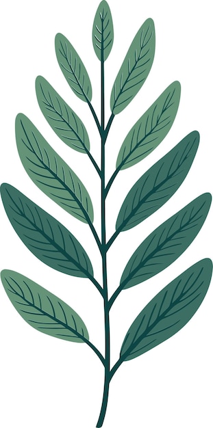 Vecteur abstrait verdancy compositions conceptuelles de vecteurs de feuillesvecteur de feuilles équilibré de botanique harmonieuse