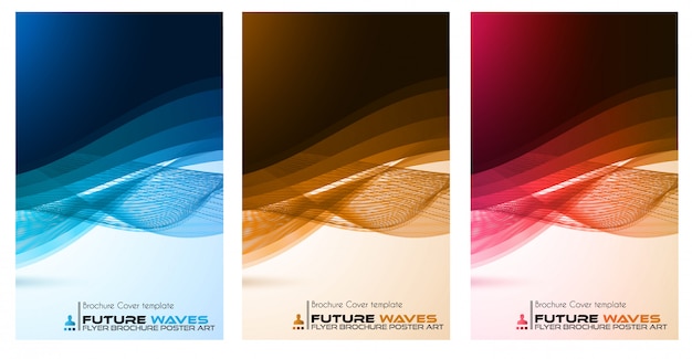 Abtract Waves Affiche, Brochure Ou Dépliant