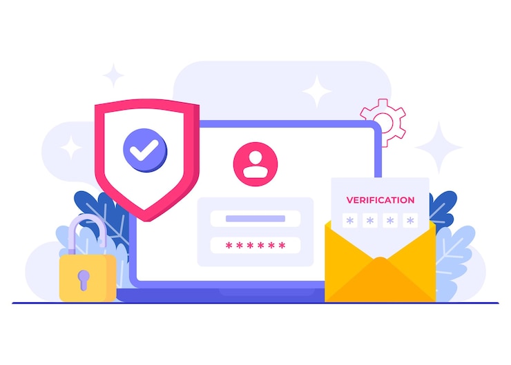 Vecteur accès sécurisé par mot de passe modèle vectoriel d'illustration plate confidentialité des informations protection du compte