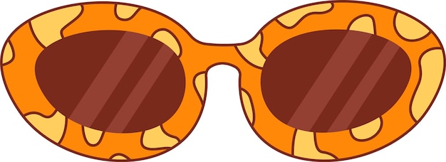 Vecteur accessoire de lunettes de soleil groovy