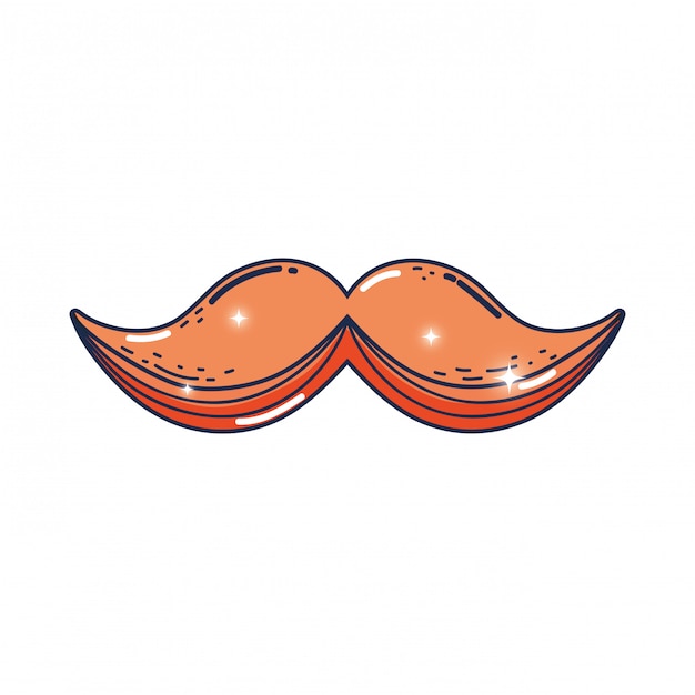 Vecteur accessoire de style moustache