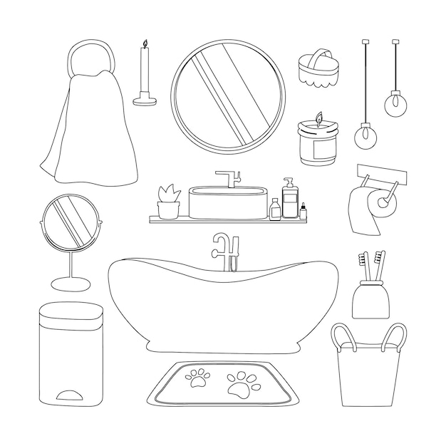 Accessoires Et Meubles De Salle De Bain Doublés, élément De Bain, Serviette, Bougie Aromatique, Brosse, Miroir De Bain, Brosse à Dents, Papier Toilette