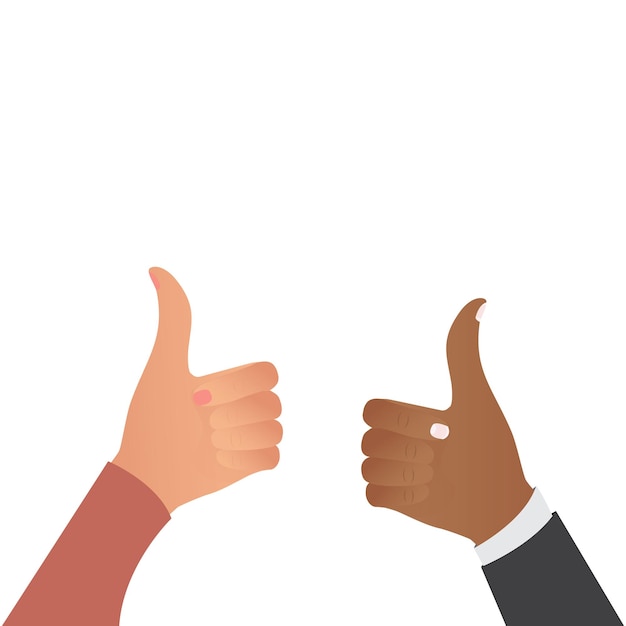 Accord mutuel Assentiment Thumbs Up graphique d'illustration vectorielle