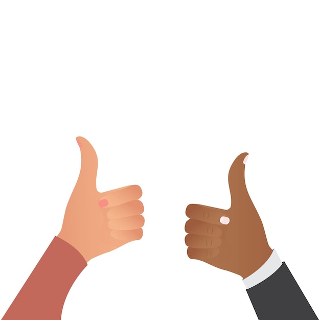 Vecteur accord mutuel assentiment thumbs up graphique d'illustration vectorielle