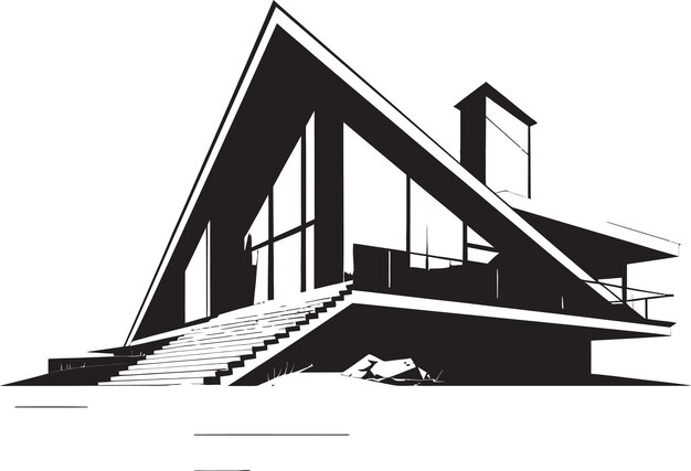 Vecteur accueil créatif concept maison idée vector logo habitat futuriste marque d'architecture design vector emb