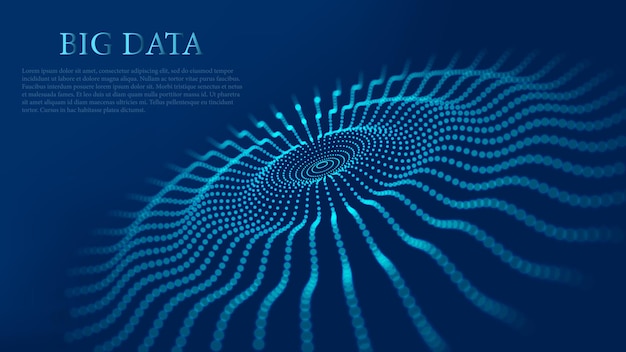 Accumulation et transmission de données Visualisation de l'intelligence artificielle Illustration vectorielle 3D