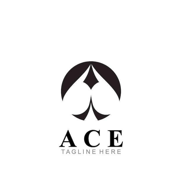 Ace Logo Icône Vector Illustration Modèle De Conception