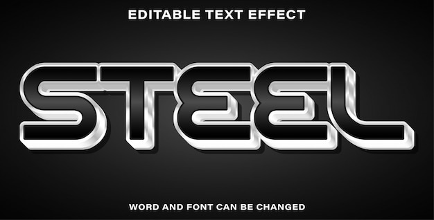 Acier à Effet De Texte Modifiable