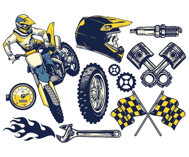 Action de motocross