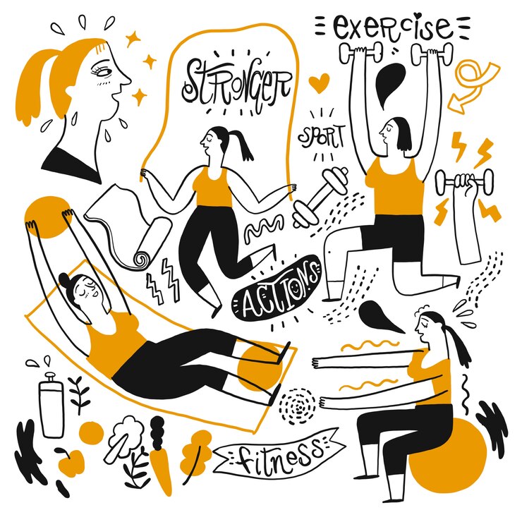Activités de personnes pratiquant divers sports,