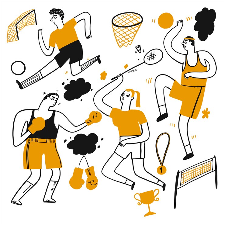 Activités des personnes qui pratiquent divers sports
