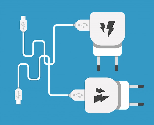 Adaptateur De Chargeur Usb Pour Smartphone Avec Câble Micro Usb (prise Et Connecteur Pour Pc Et Appareils Mobiles)