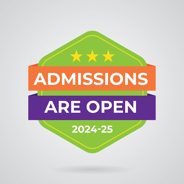 Vecteur les admissions sont ouvertes.