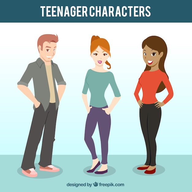 Adolescent pack de personnages