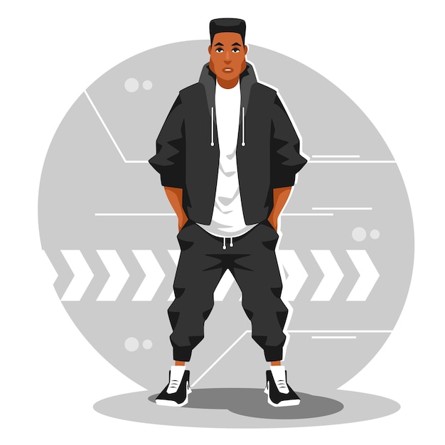 Un adolescent en vêtements de sport