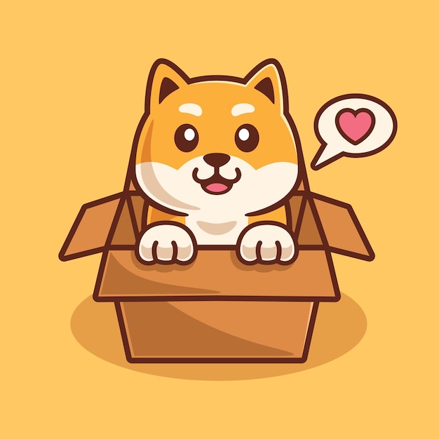 Vecteur adoptez un mignon chien shiba inu