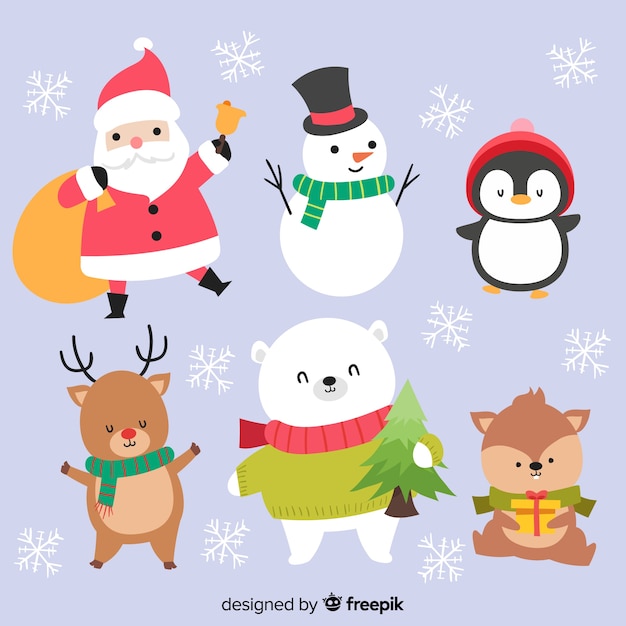 Adorable Collection De Personnages De Noël