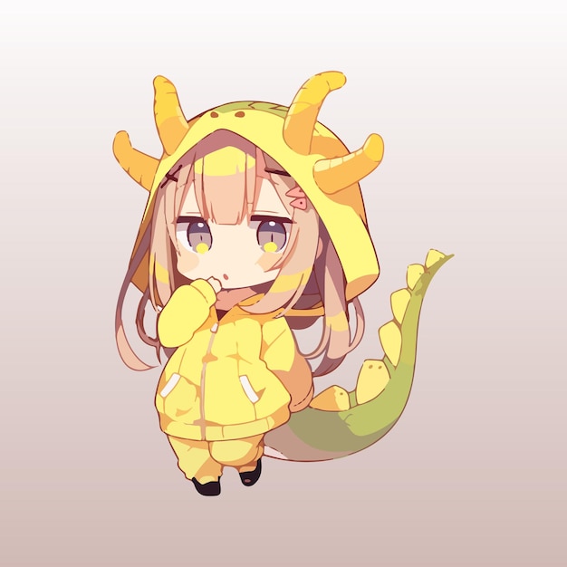 Adorable jeune avec une tenue de dragon