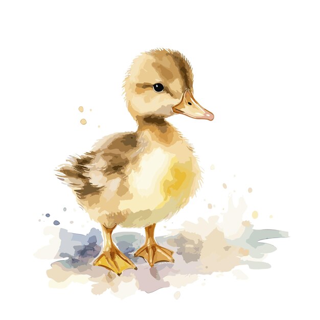 Vecteur une adorable petite illustration de canard