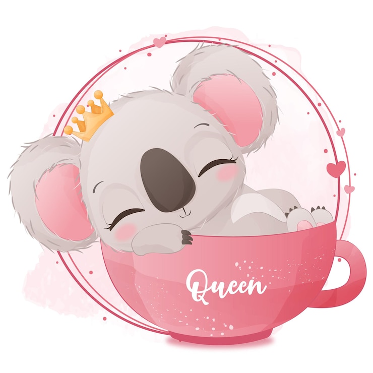 Vecteur adorable petite illustration de koala