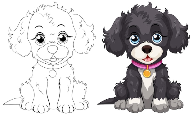 Les adorables chiots de dessin animé
