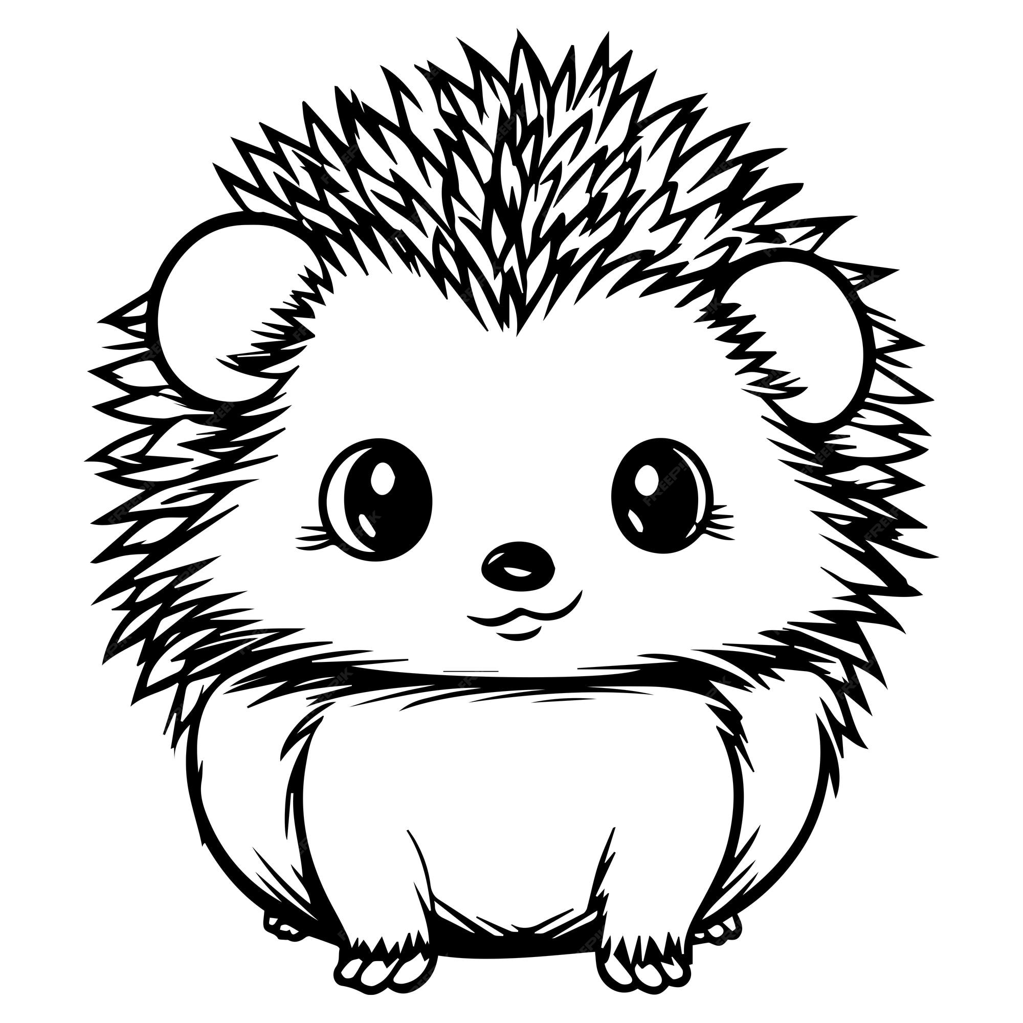 Adorables Coloriages De H risson Vecteur Premium adorables-coloriages-de-h-risson-vecteur-premium