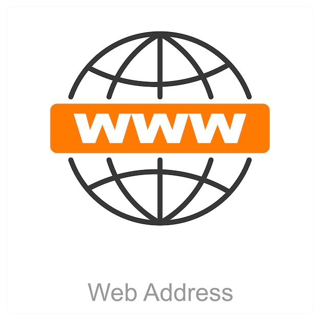 Vecteur adresse du site web