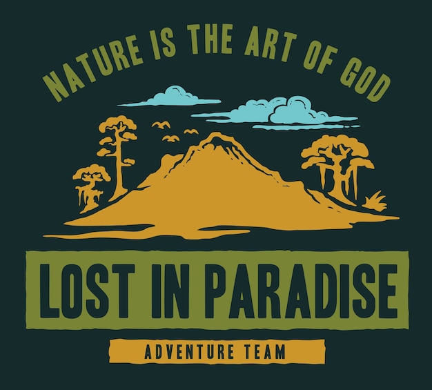 Vecteur adventure mountain logo